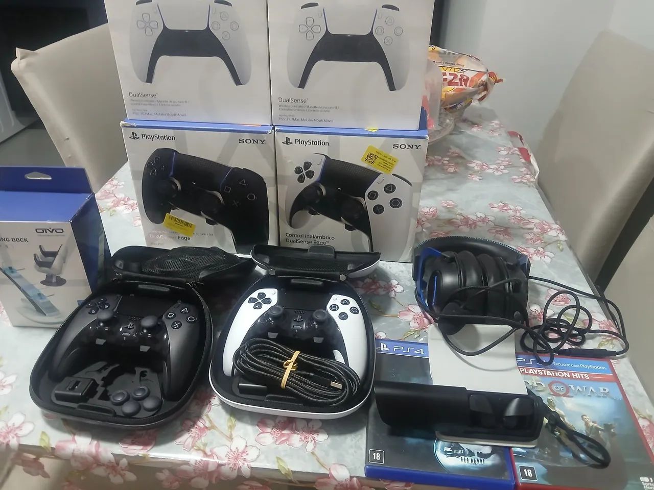 Controle ps5 edge e normal e fone  - Foto 3