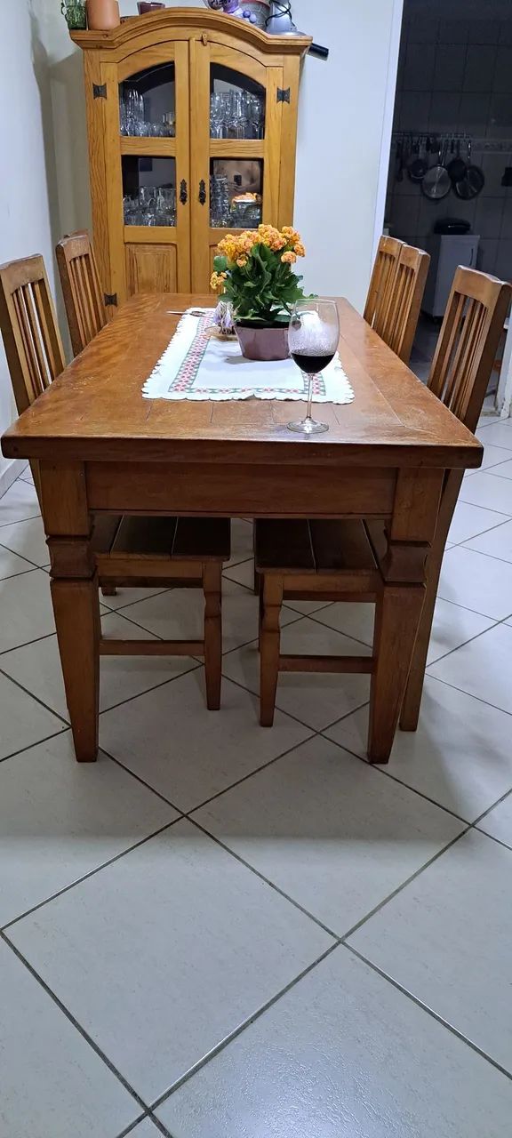 Mesa de madeira de lei Péroba. - Foto 2
