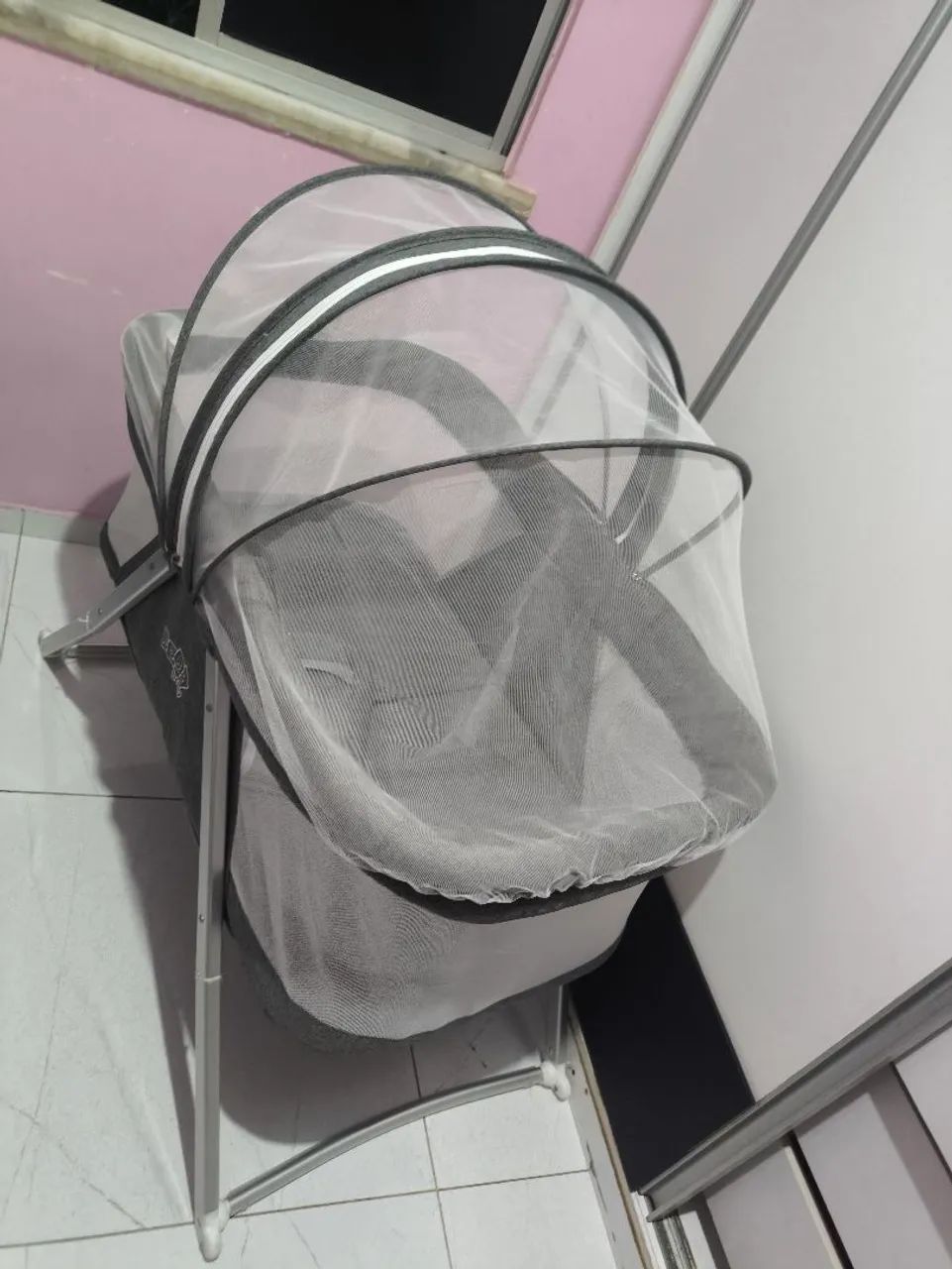 Berço portátil bebê Moisés com balanço, até 9kl - Foto 3
