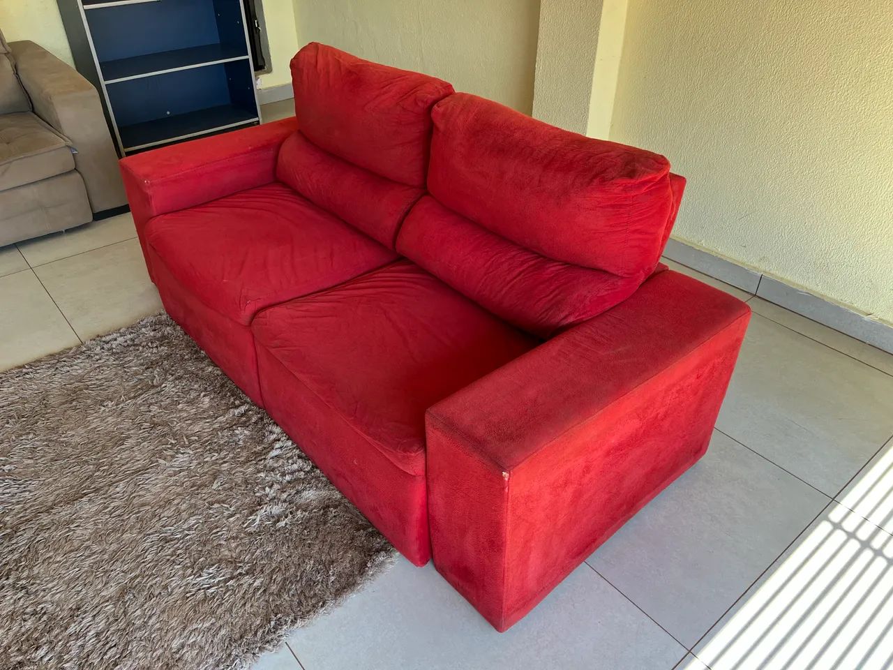 Vendo Sofá Retrátil e reclinável usado em bom estado Entrego * - Foto 4