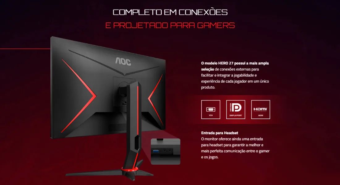 Monitor Gamer AOC HERO 27 polegadas - Foto 4