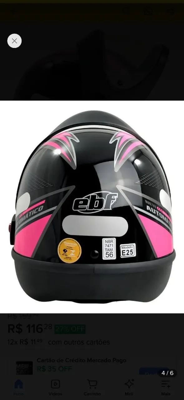 Capacete ebf Novo  - Foto 2