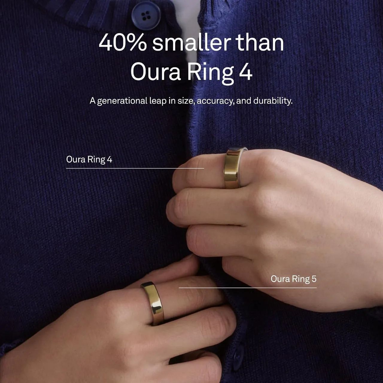 Oura Ring 5 Original Gold - Foto 4