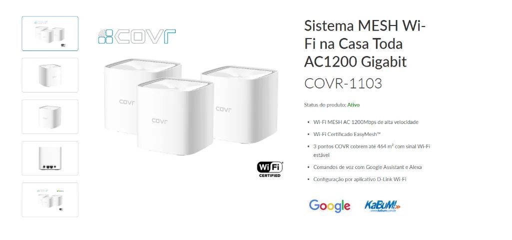 Roteador MESH Wi-Fi na Casa Toda AC1200 Gigabit