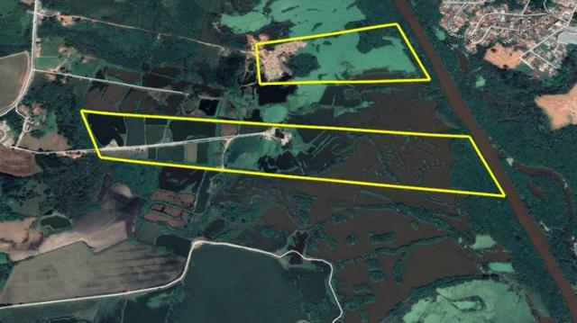 REF. 2453 Areial com cavas e tanques de peixe, com 10 alqueires á 5 km do Centro