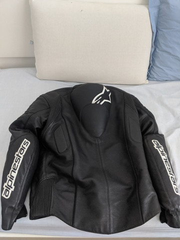 jaqueta alpinestars couro com cupim