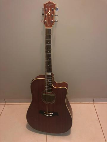 Violão elétrico tagima kansas com afinador, cordas de aço
