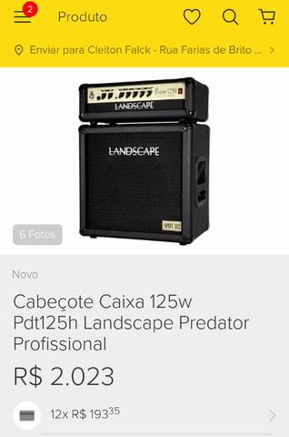 VENDO OU TROCO POR CELULAR Cabeçote Landscape Predator 125h + Caixa Predator - Foto 2