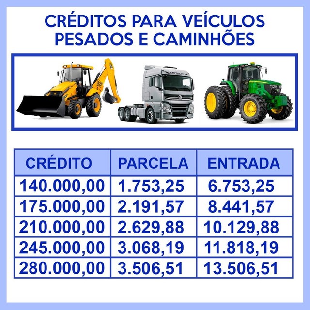 COMPRE SEU CAMINHÃO OU MÁQUINA PARCELADO