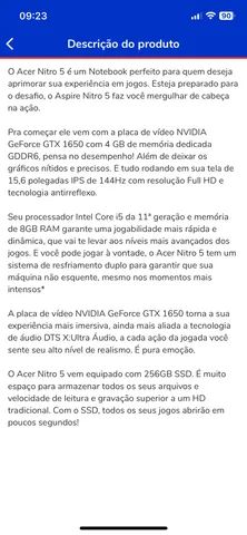 Notebook Gamer Acer Nitro 5 