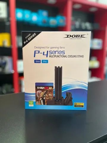 Base Multifuncional c/ Cooler e Carregador de Controle Ps4 - Infinity Eletronics e Games