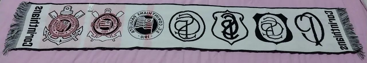 Cachecol/manta Corinthians - estampa com a história dos escudos do clube - Foto 2