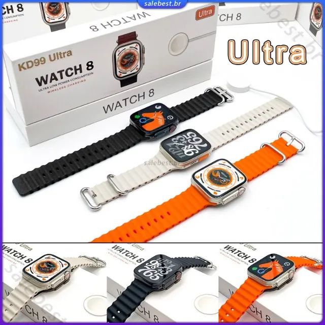 Relógio Inteligente Kd99 Ultra Call Com Carregamento Sem Fio