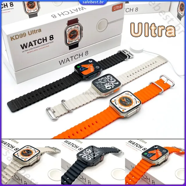 Relógio Inteligente Kd99 Ultra Call Com Carregamento Sem Fio