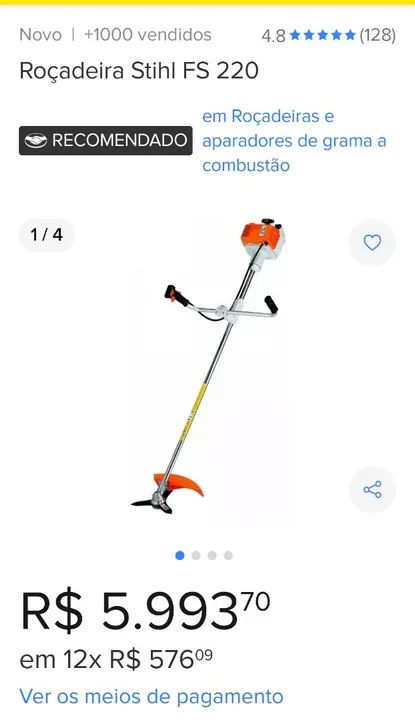 Roçadeira gasolina Stihl FS 220