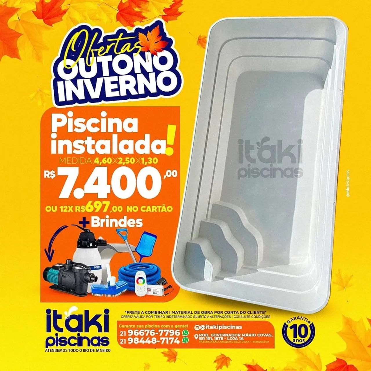 Piscinas de fibra instalada 