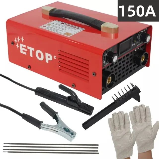 Máquina de Solda Inversora 150-A 5kW 220v Tig Lift Mma 50hz/60hz com Acessórios