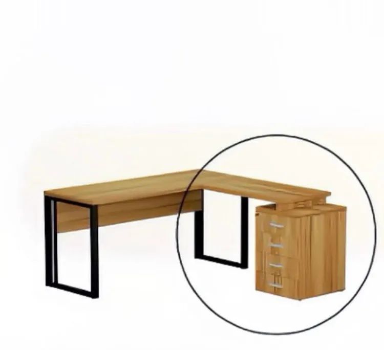Mesa de Escritório L com Gaveteiro