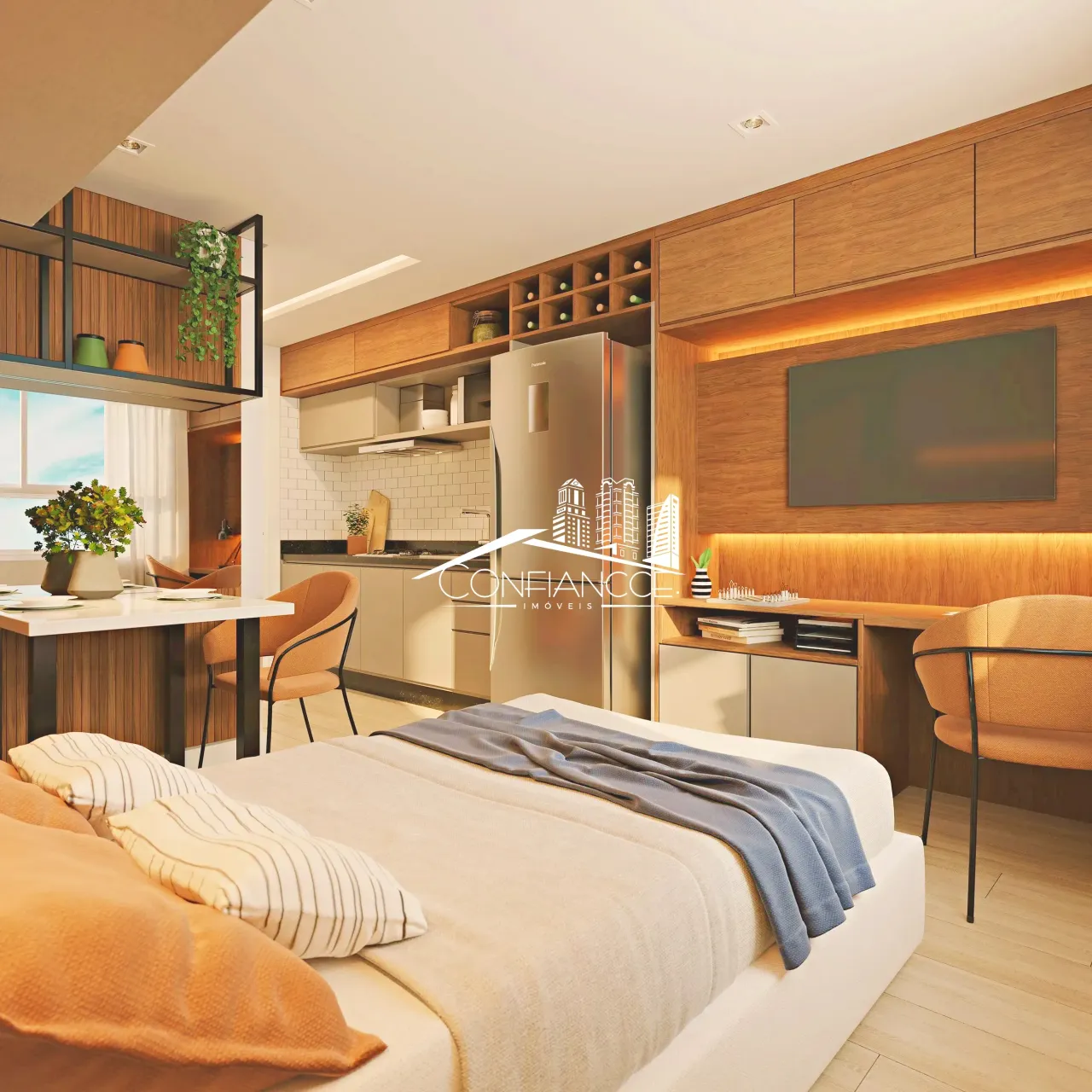 REVENDA! Studio mobiliado à venda - Centro, Curitiba, PR | Confiancce Imóveis