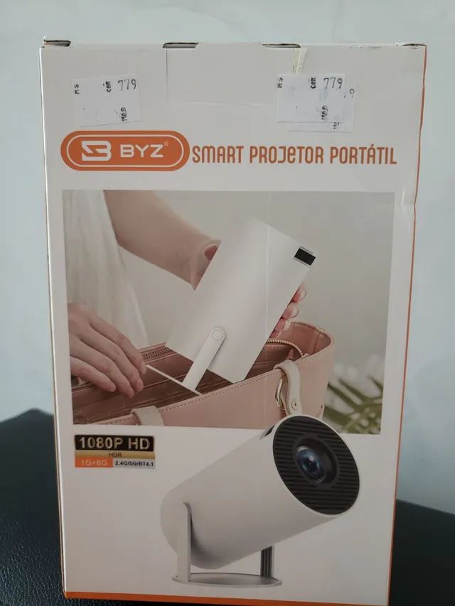 Projetor mini 180 graus full hd