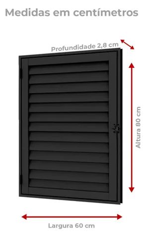 Porta alçapão Laminado 60x80 Galvanizado Preto - Foto 3