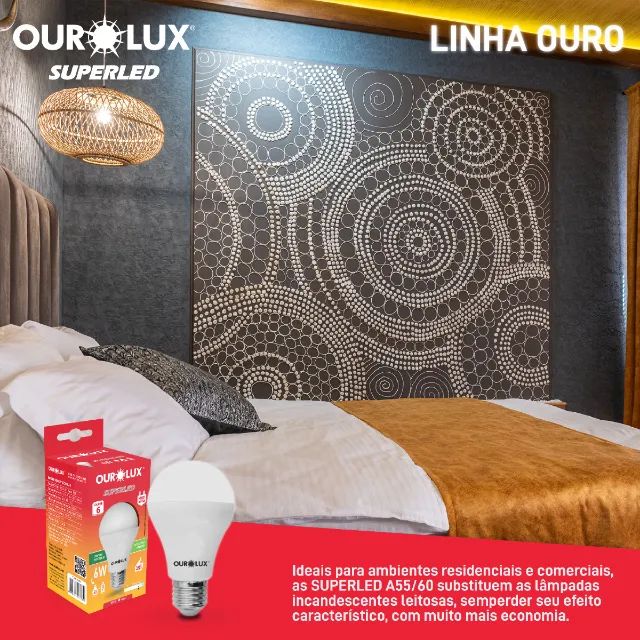 Lâmpada Superled Ouro 6w Bivolt 6500k - Ourolux - Foto 6