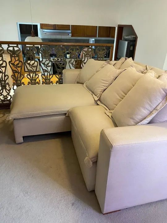 Lindo sofá retrátil e reclinável com molas Pocket e almofadas pillowtop - Foto 4