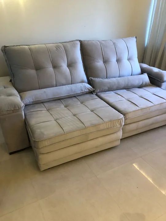 sofá retrátil reclinável 2.50 molas ensacadas[novo]
