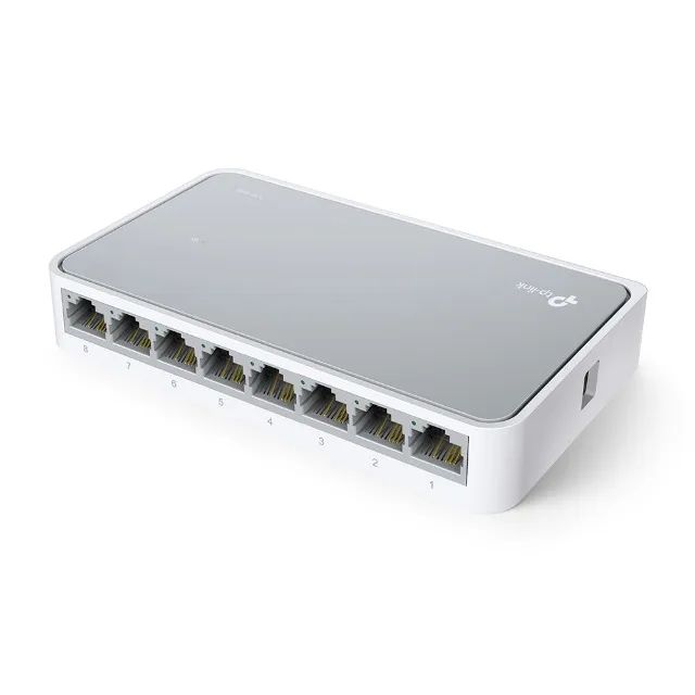 Switch TL-SF1008D tp-link de mesa de 8 portas 10/100Mbps - Sem Fonte de energia