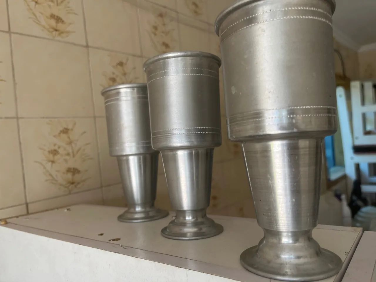 Conjunto de copos tulipa de alumínio