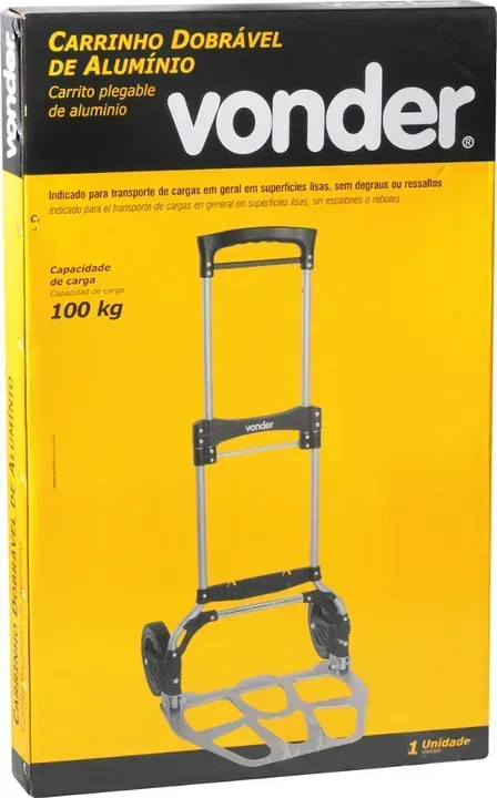 Carrinho para carga, dobrável, 100 kgf, VONDER