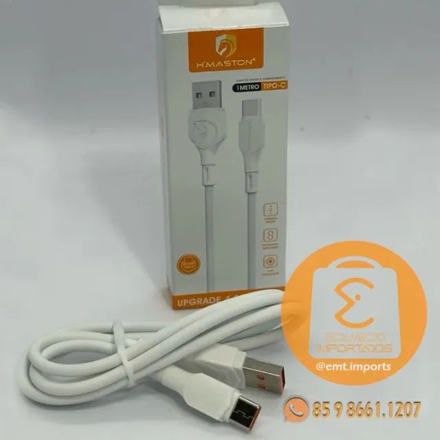 Cabo USB Carregador Tipo-C 4.8A H'Maston HB01-3 - Foto 2
