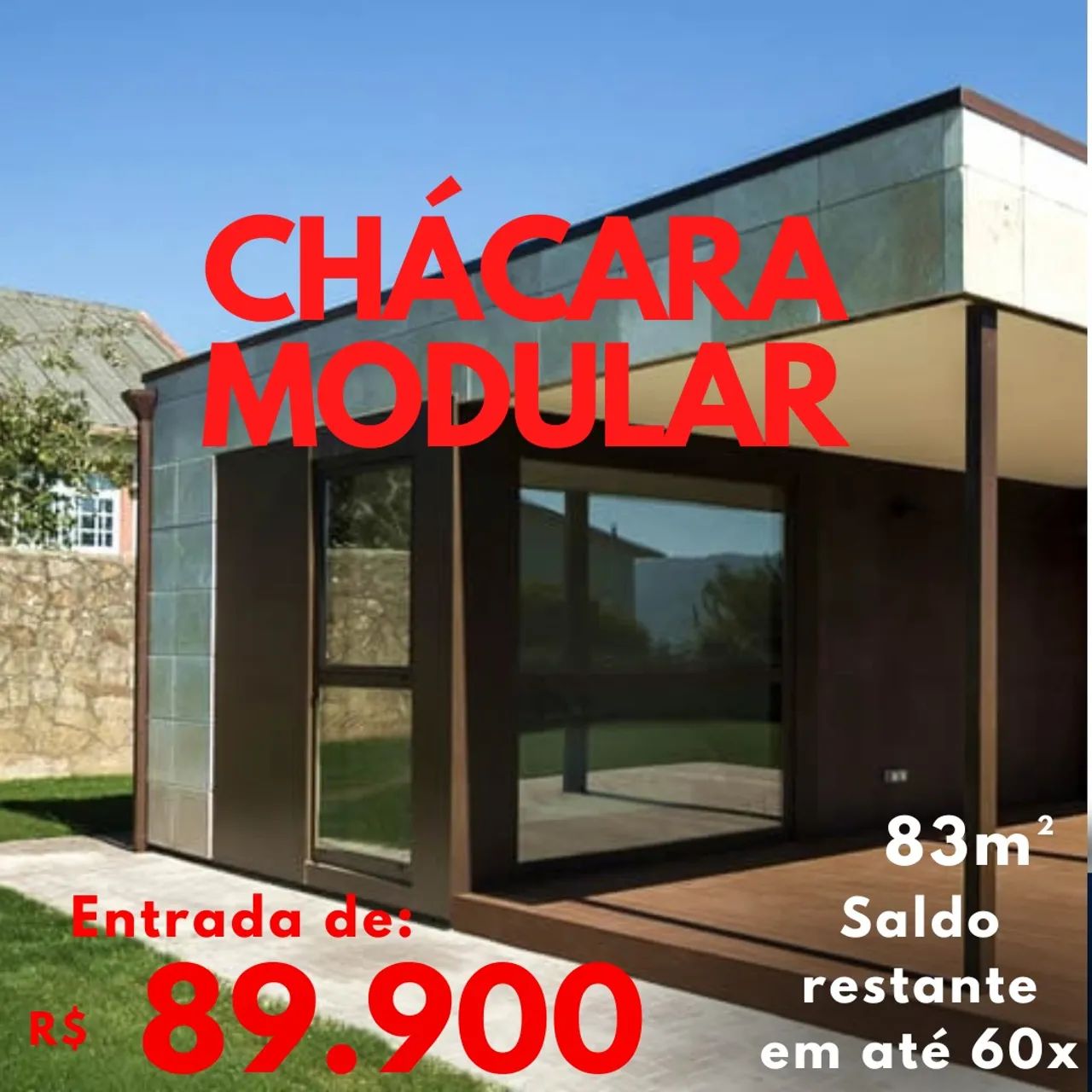 MODERNIDADE E CONFORTO! CHÁCARAS MODULARES EM COTIA COM ENTREGA GARANTIDA!