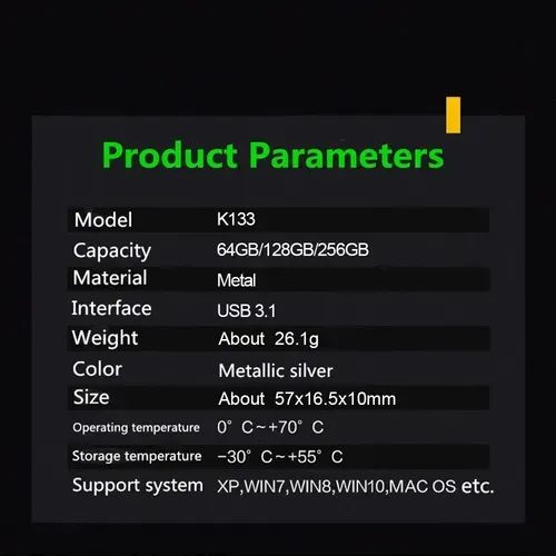 Pen Drive Kodak 128gb K133 Flexível Metálico Usb 3.1 (NOVO) - Foto 3