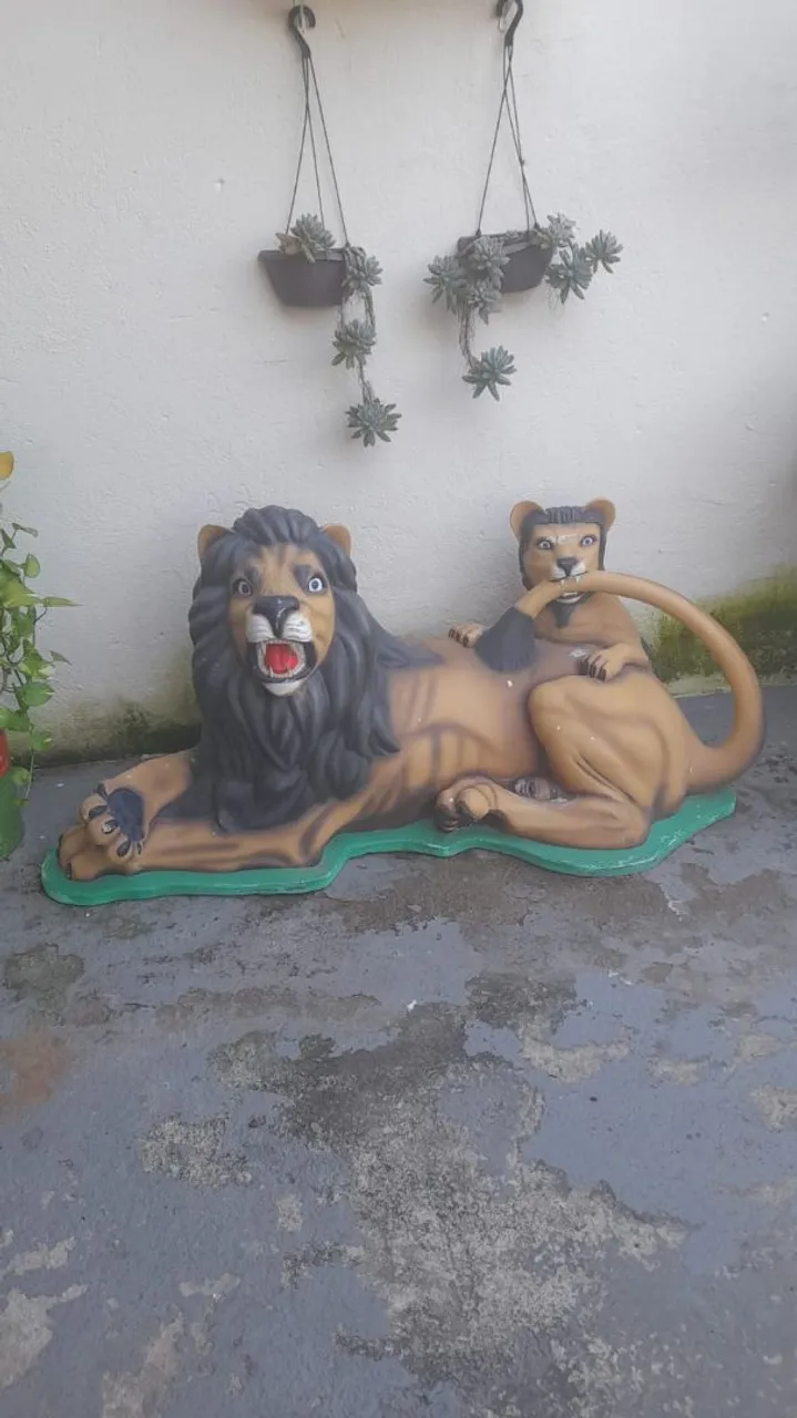 Estátua de Leões para Jardim