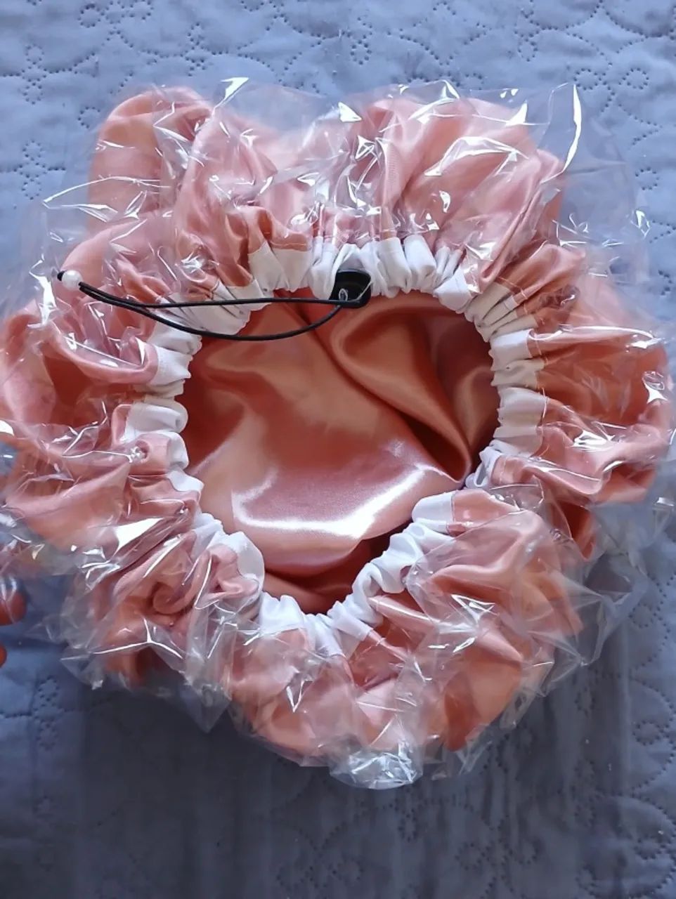 Touca de Banho de Cetim 2 em 1 