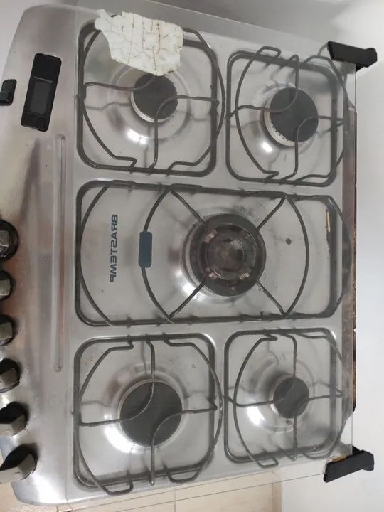 Fogão 5 Bocas com Mesa de Vidro - Foto 6