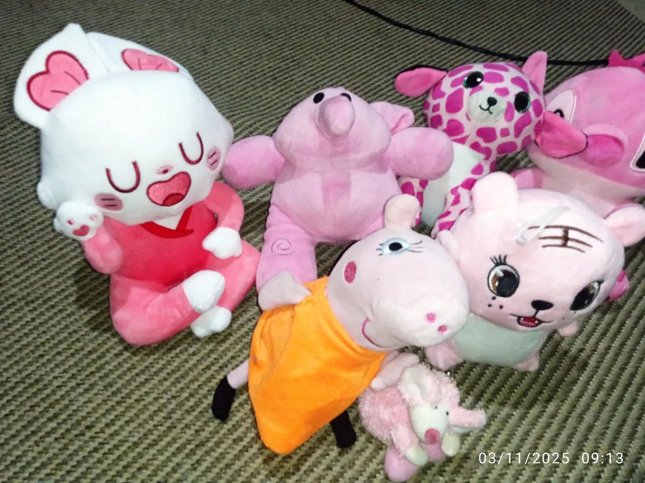 Pelúcias rosa, kit com 07 peças. - Foto 5