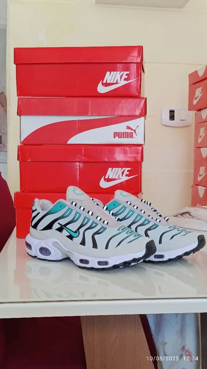 Nike Air Max Plus TN - Cinza e Azul - Foto 2