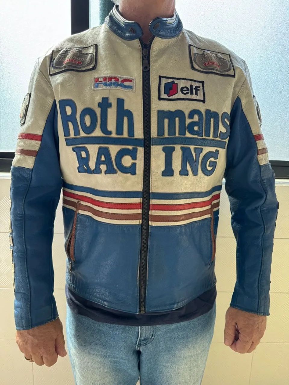 blusão motociclista racing rothmans