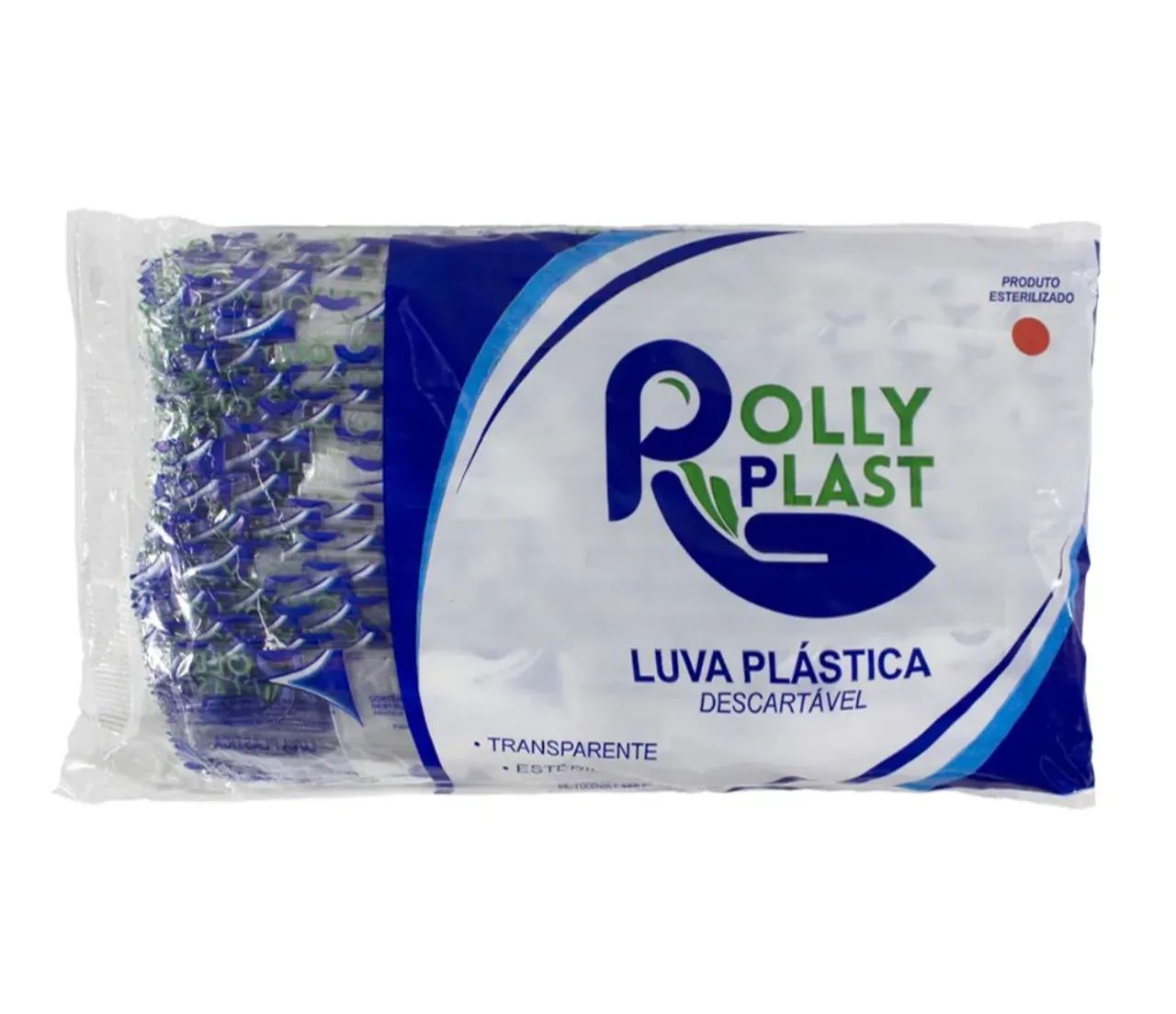 LUVA PLáSTICA ESTéRIL POLLYPLAST - COM 350 UNIDADES  - Foto 2