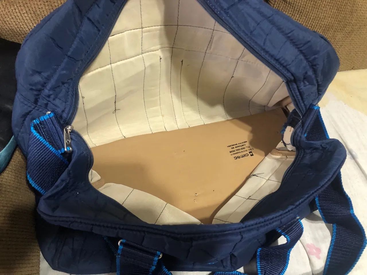 Bolsa de viagem azul - Foto 3