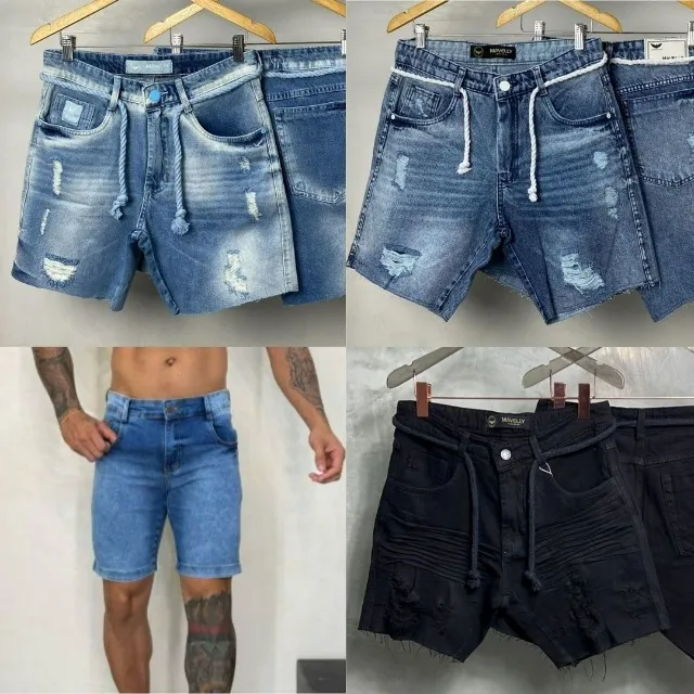 Bermuda Masculina Jeans Curta Nº 36 38 40 42 44 46