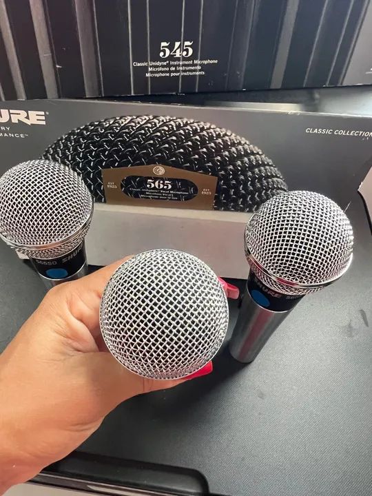 3 Microfones Shure 565SD - Novos - Foto 4