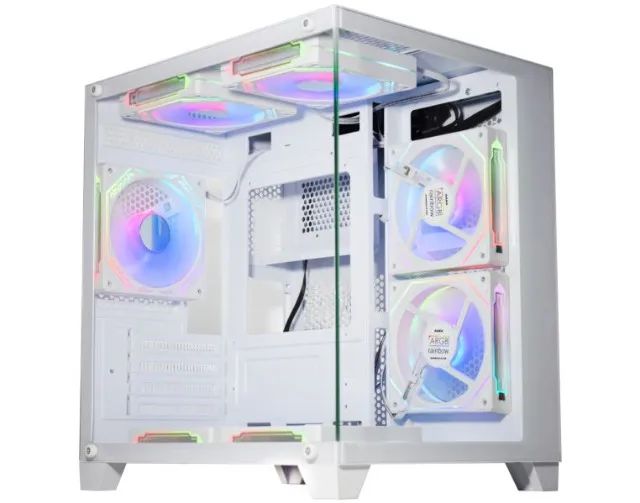GABINETE GAMER AQUARIO MICRO WHITE III CG-W0305 MATX (FANS NÃO INCLUSAS) - Foto 3