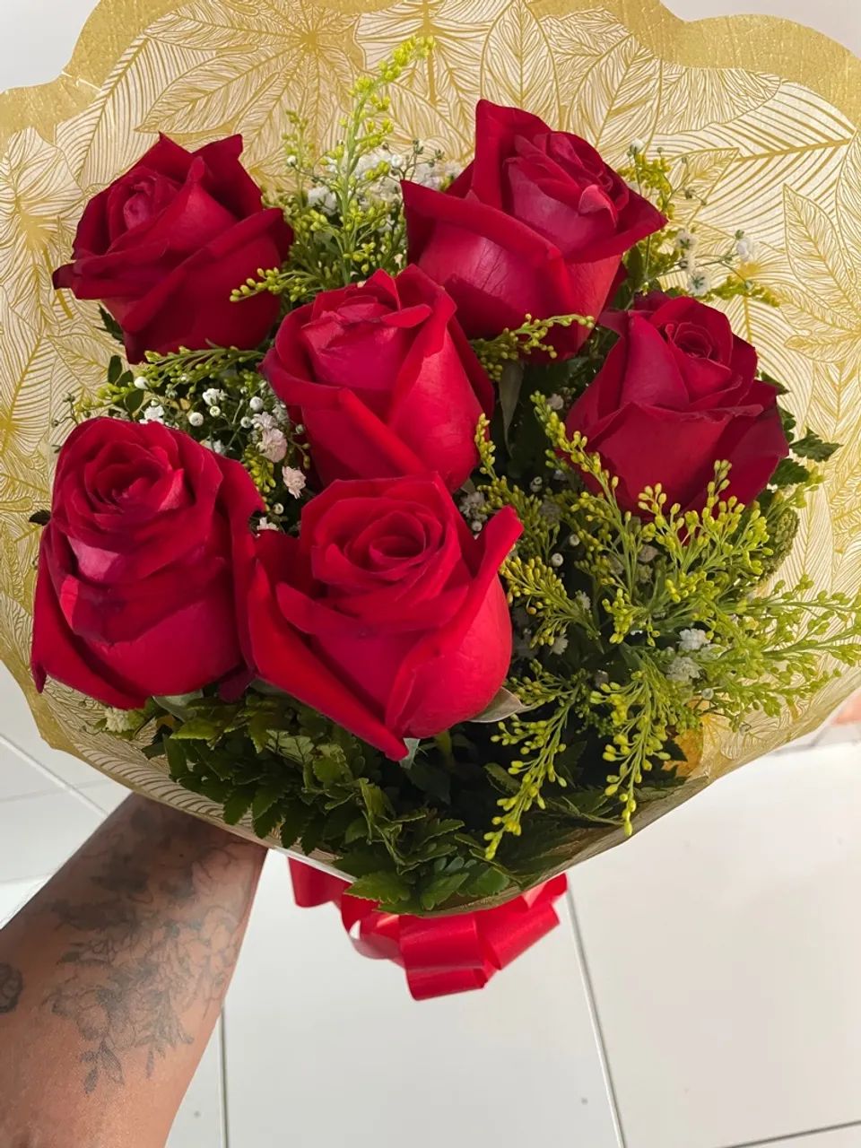 Buquê de rosas vermelhas
