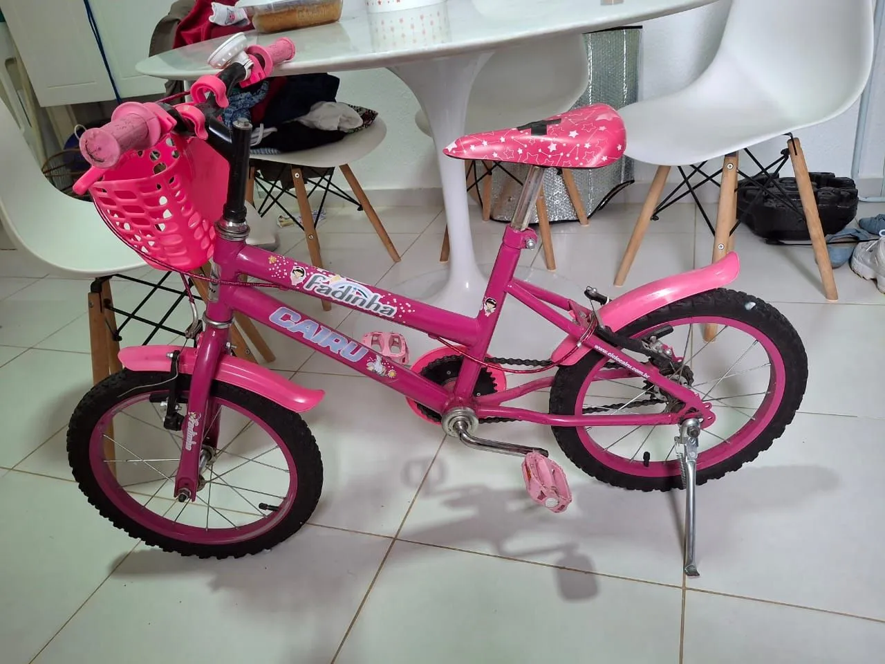 Bicicleta infantil rosa - Cairu aro 16