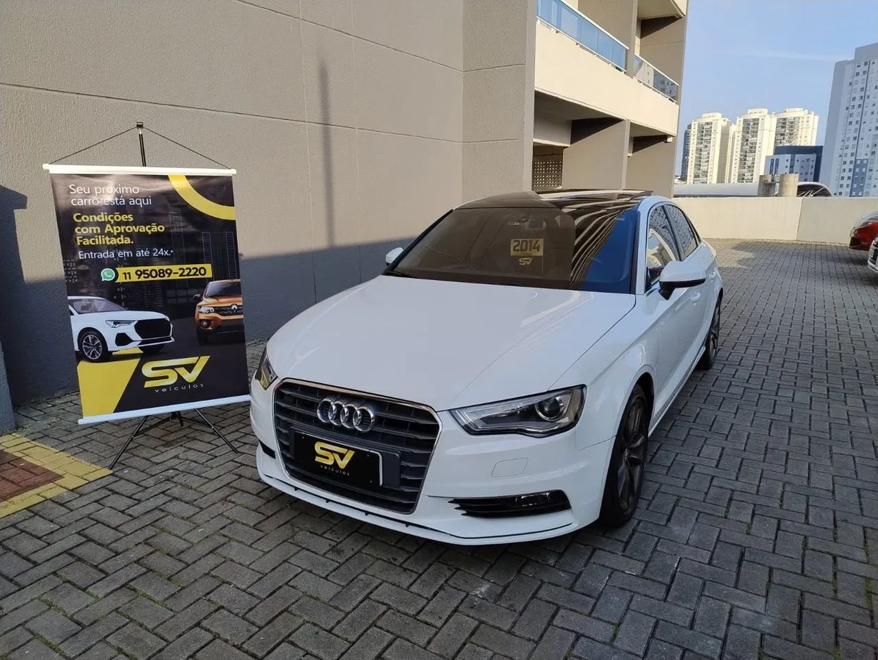 AUDI A3 1.8 TFSI SEDAN AMBITION 20V 180CV KM 87.000 COM TETO LEILÃO P. MONTA .2014 - Foto 2