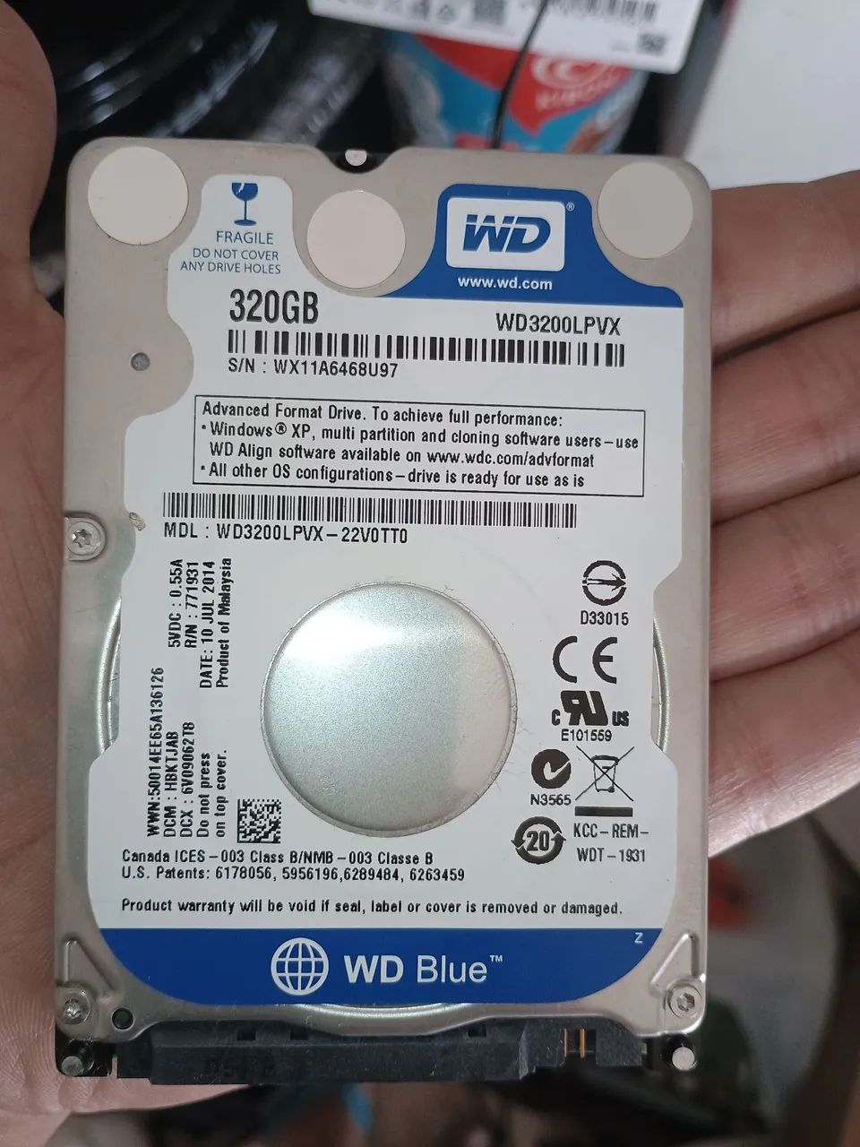 HD WD Blue 320GB SATA 3.5