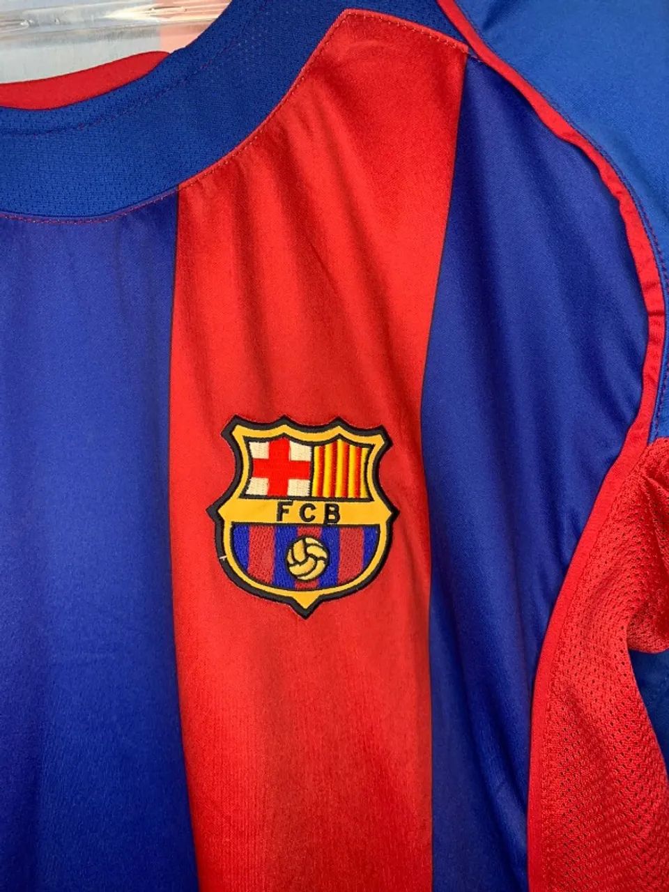 Camisa Bracelona - ESP Ronaldinho 10 2004 Home Adulto - Nike - Foto 3
